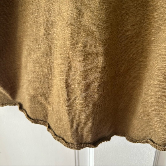 Madwell olive green henley short sleeve crop shirt - Picture 8 of 9